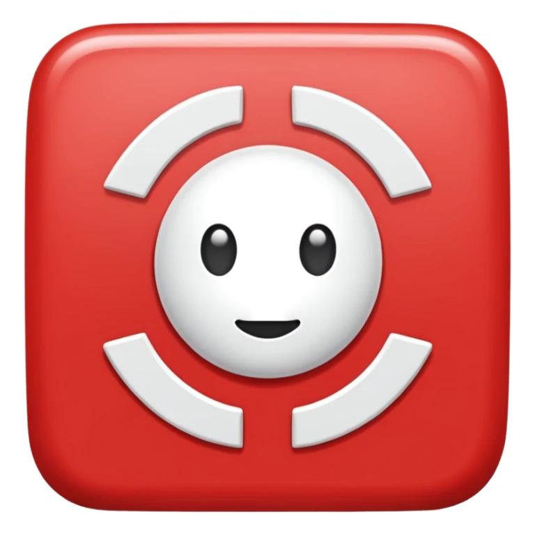 mach mir ein rotes viereck mit einem weißen x drinnen sticker