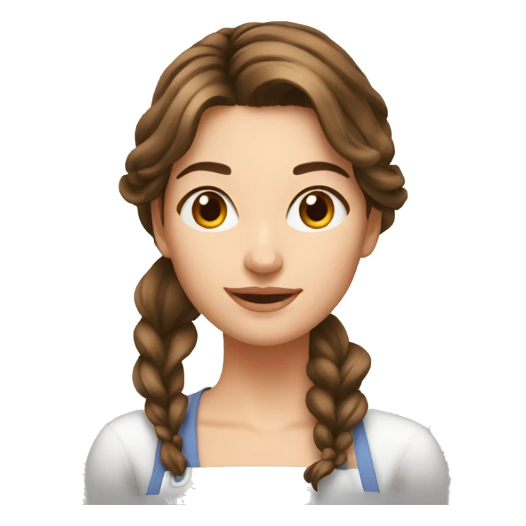 young and beautiful Woman with brown hairs cooking sticker
