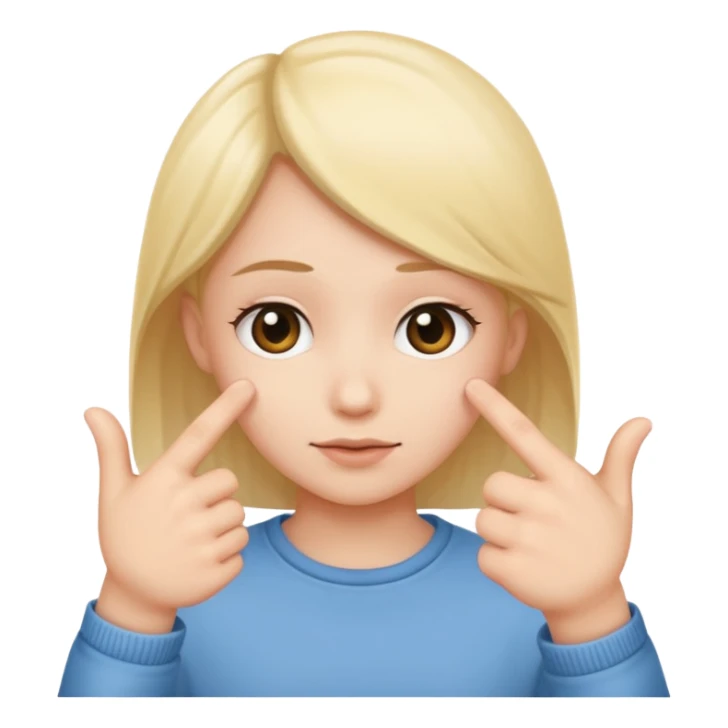 shy guy with fingers pointing at each other  sticker