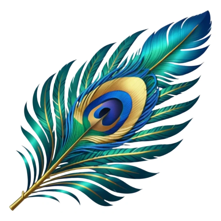 Peacock's feather beautifully design and detailed clearly sticker