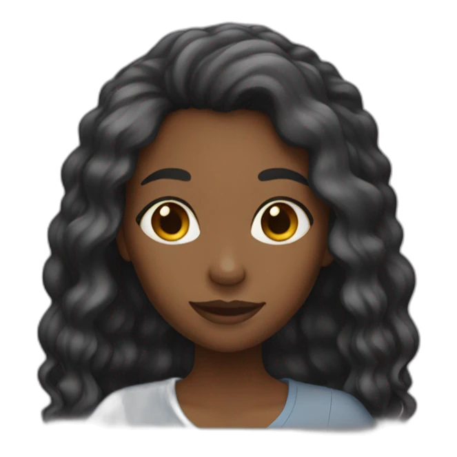 Black woman with long hair say ok sticker