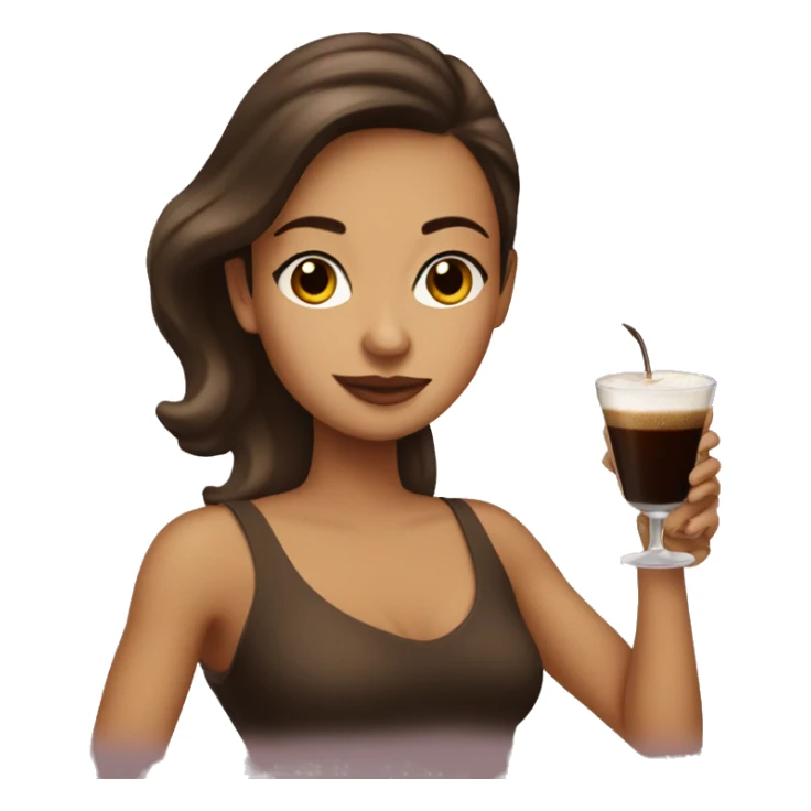 girl drinking espresso martini  sticker