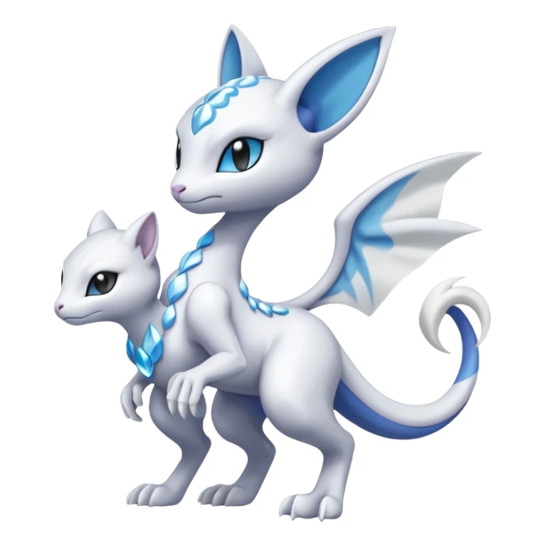 Meloetta-Mewtwo-Reshiram-Pokémon-Fakémon-fusion-hybrid-creature sticker