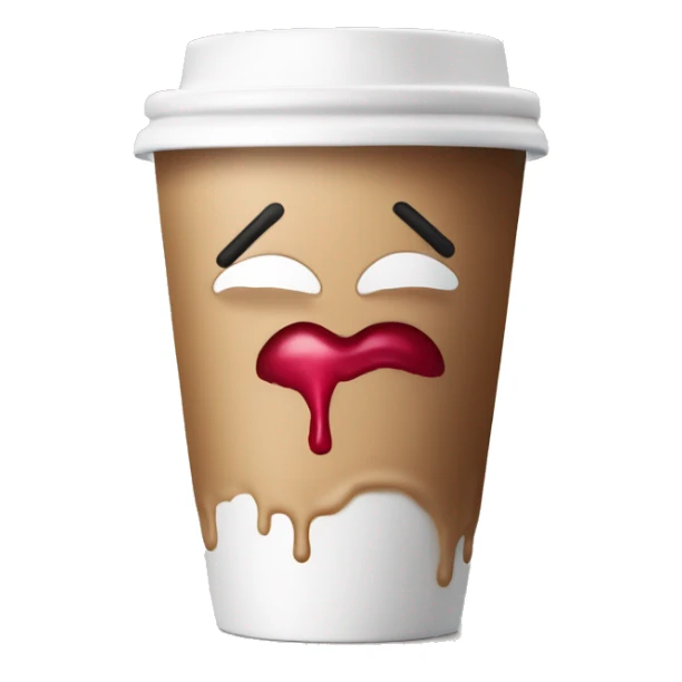 Coffee to go cup with a lipstick stain on the front sticker