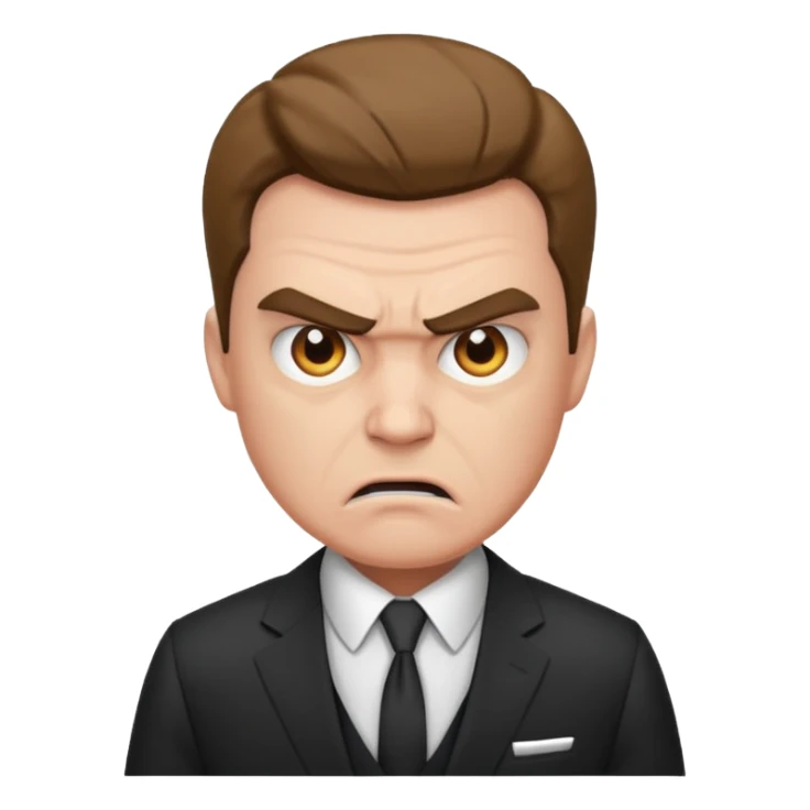 very angry male boss in suit sticker