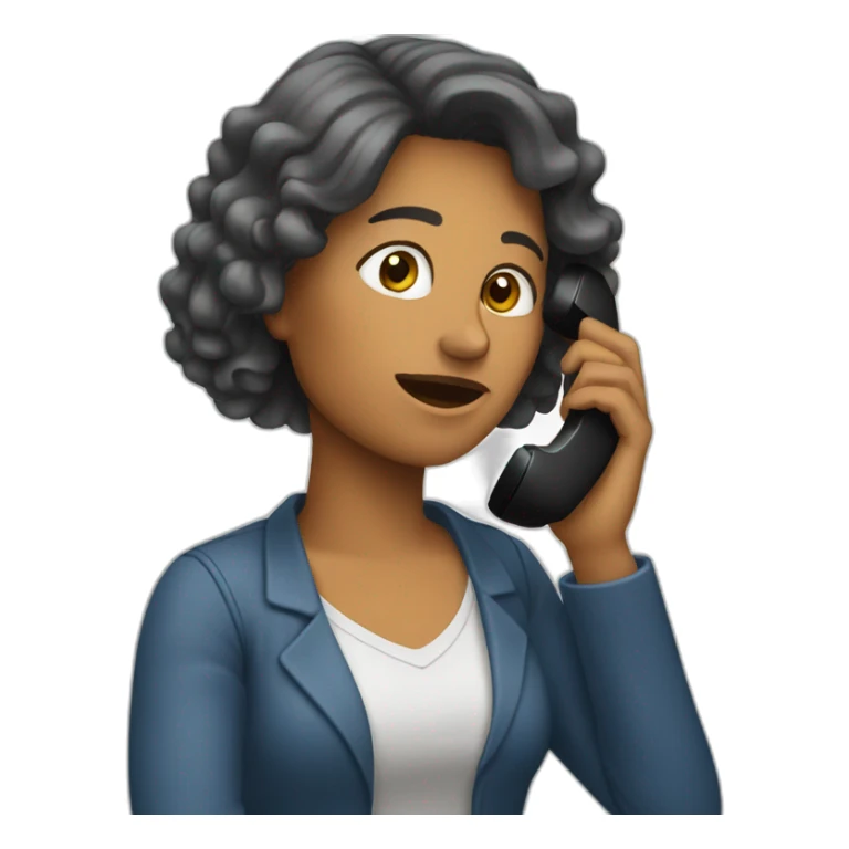 women hablando por telefono sticker