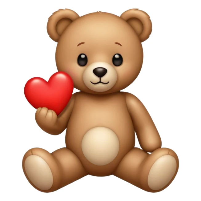 Valentine’s Day bear with a heart on its chest sticker