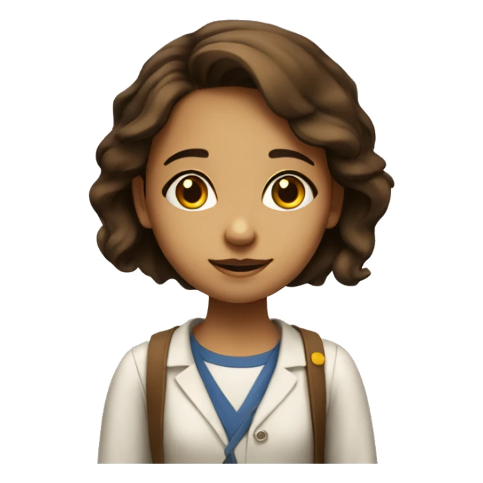 brown-eyed girl is studying mathematics sticker