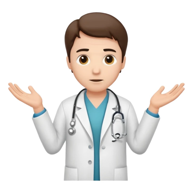 The doctor shrugging his shoulders sticker