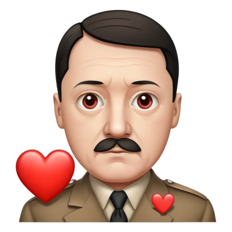 Adolf hitler showing heart emoji  sticker