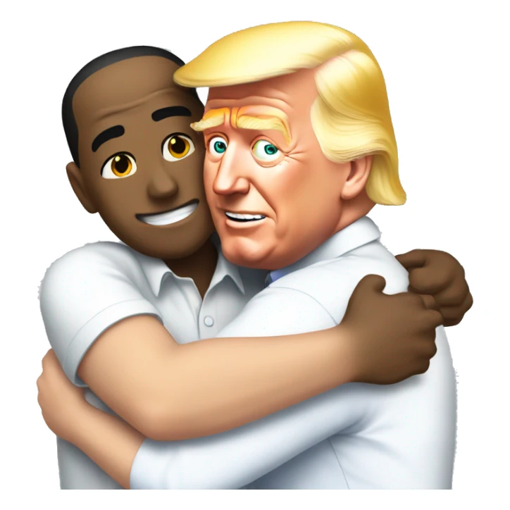 donald trump hugging joe biden  sticker