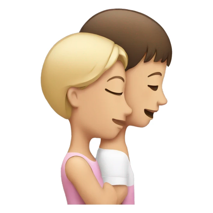 Person getting head massage from girl sticker