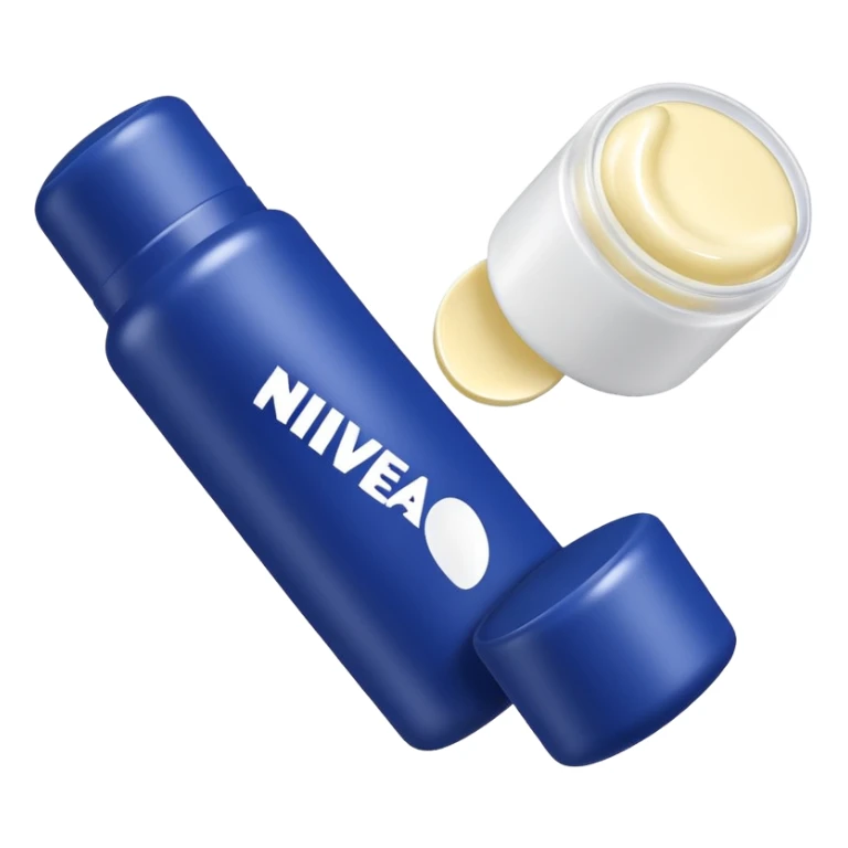 generate an ios genmoji of a NIVEA lip balm sticker