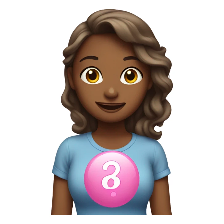 Girl gender reveal sticker