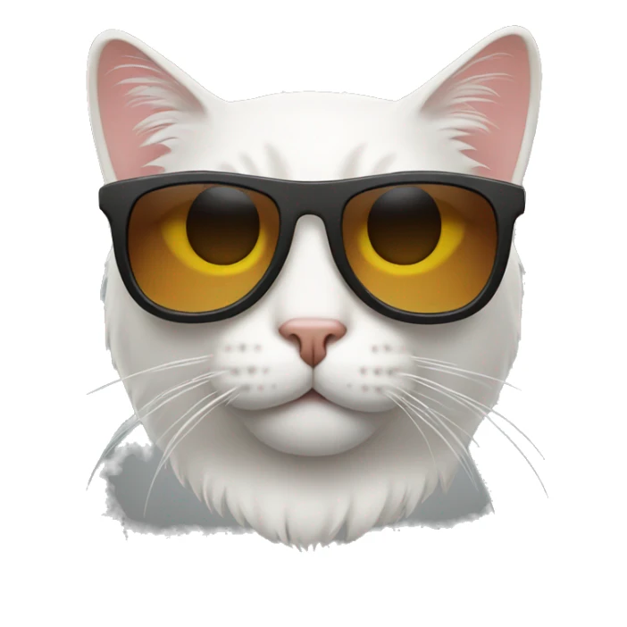 Cat with sunglasses sticker