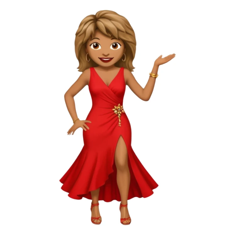Tina Turner red dress sticker