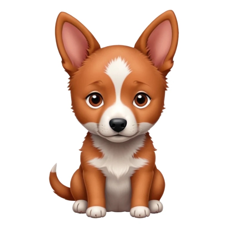 Red heeler puppy with head tilted curiously sticker