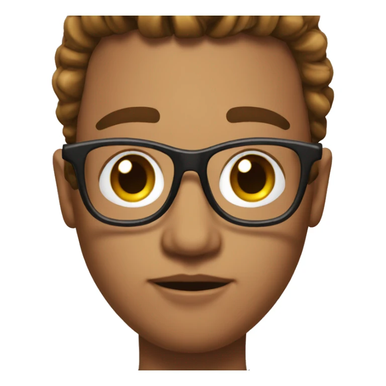 Fac With raíces eyebrow wih glasses sticker