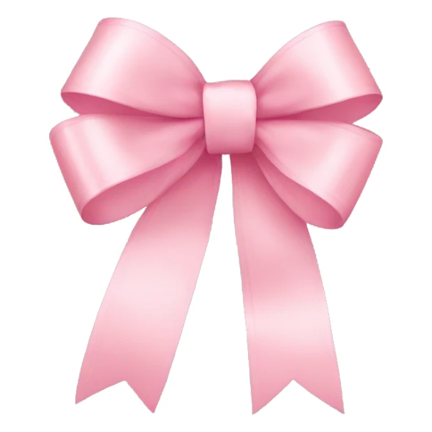 light pink ribbon bow sticker