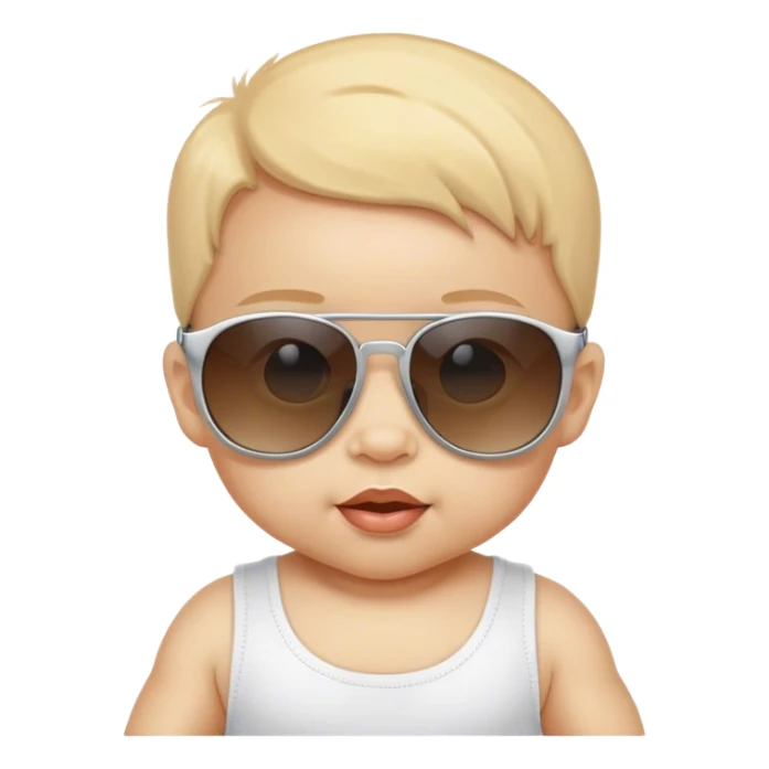 A baby with cool sunglases sticker