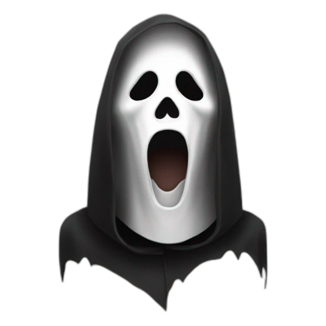 Ghost face maniac Black cloak white mask film scream scream maniac sticker