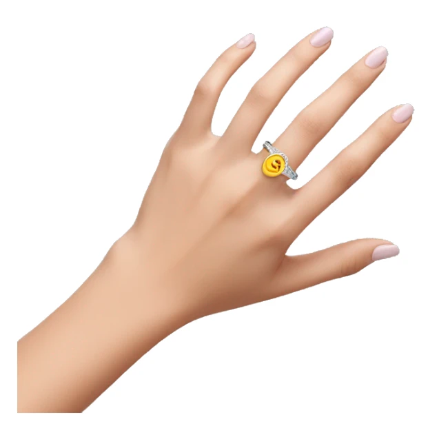 ring on a woman's hand sticker