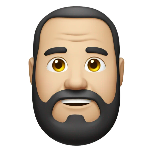 Caucasian obese man black shirt sticker