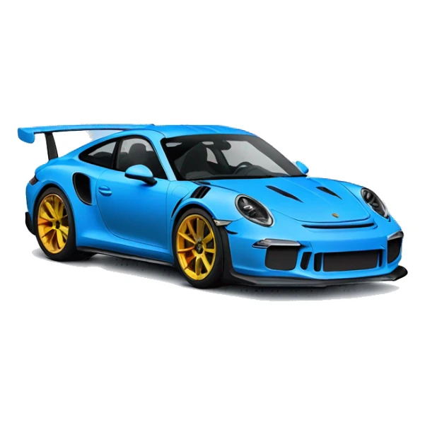 Blue Porsche 911 gt3rs with character in it  sticker