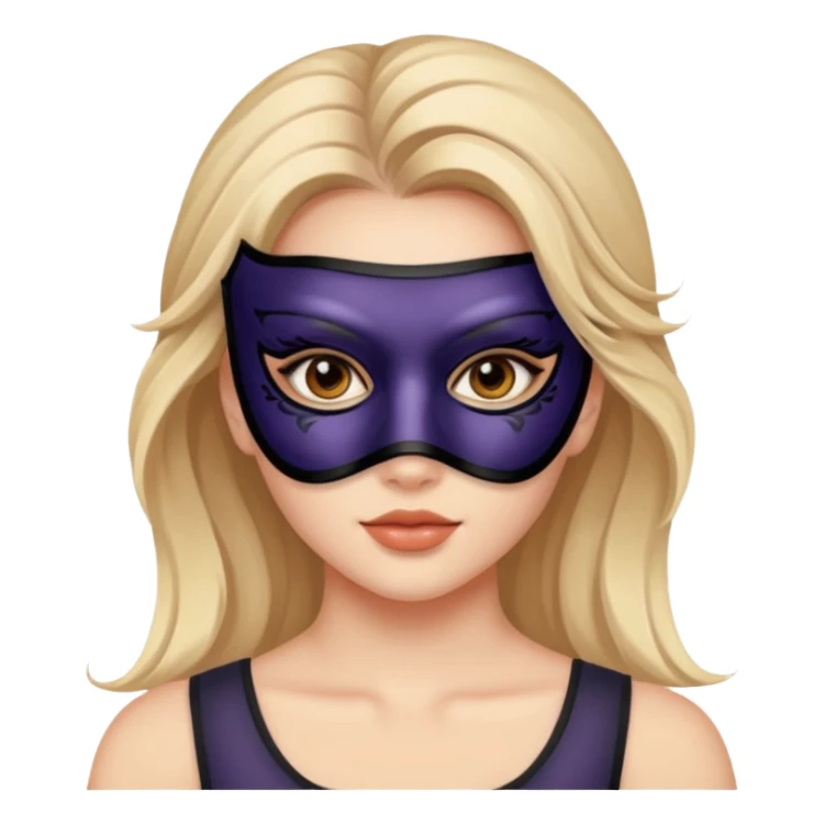 a beautiful girl wearing dusk mask sticker