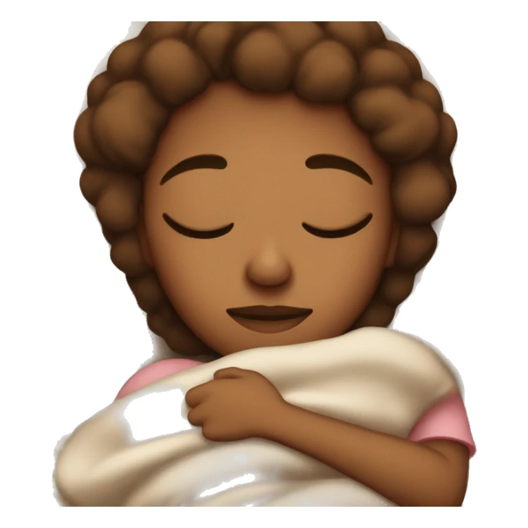 brown cozy girl sleeping  sticker