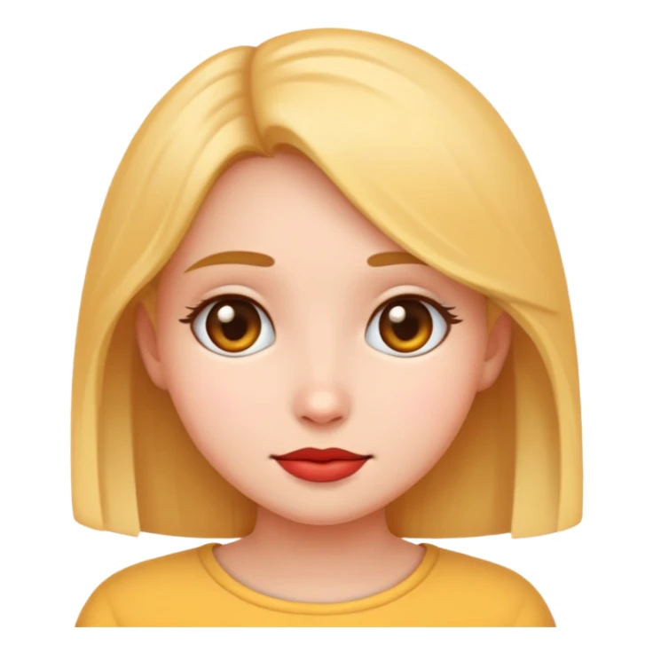 shy girl emoji style sticker
