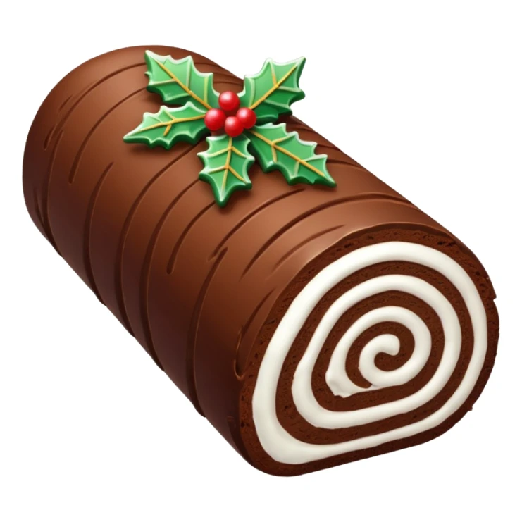 Xmas chocolate log sticker