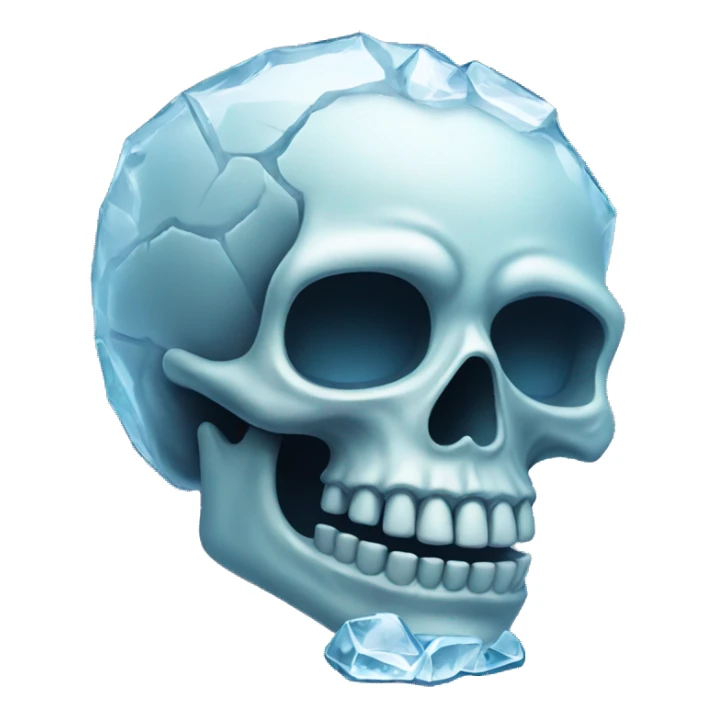 skull + ice sticker