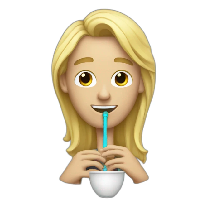 Blonde guy with middle Long hair Smoking hookah sticker