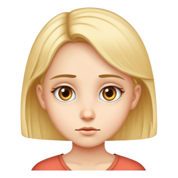 face of a girl saying i’m watching you sticker