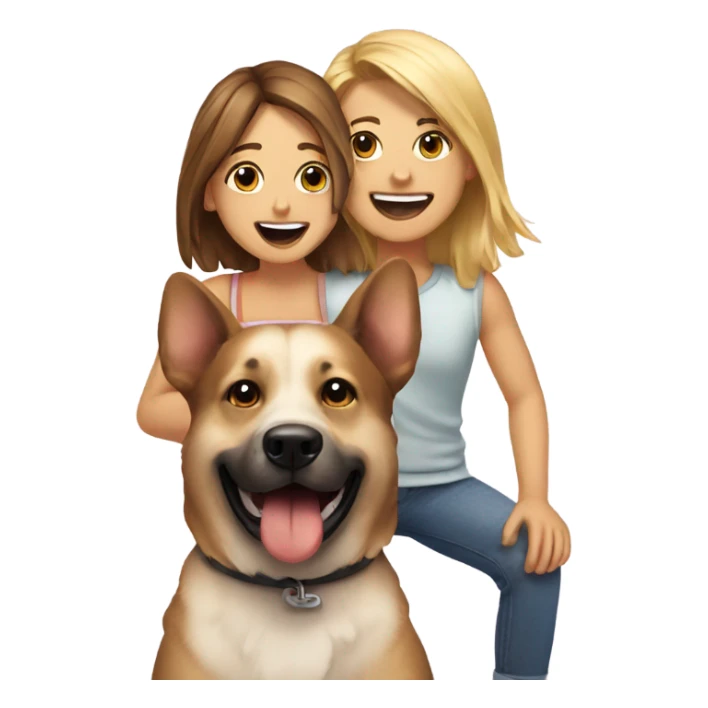 Guys dog and girl having fun  sticker