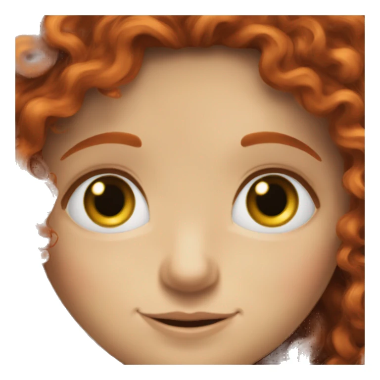 Curly Red Hair Bue Eyed Female Hobbit sticker