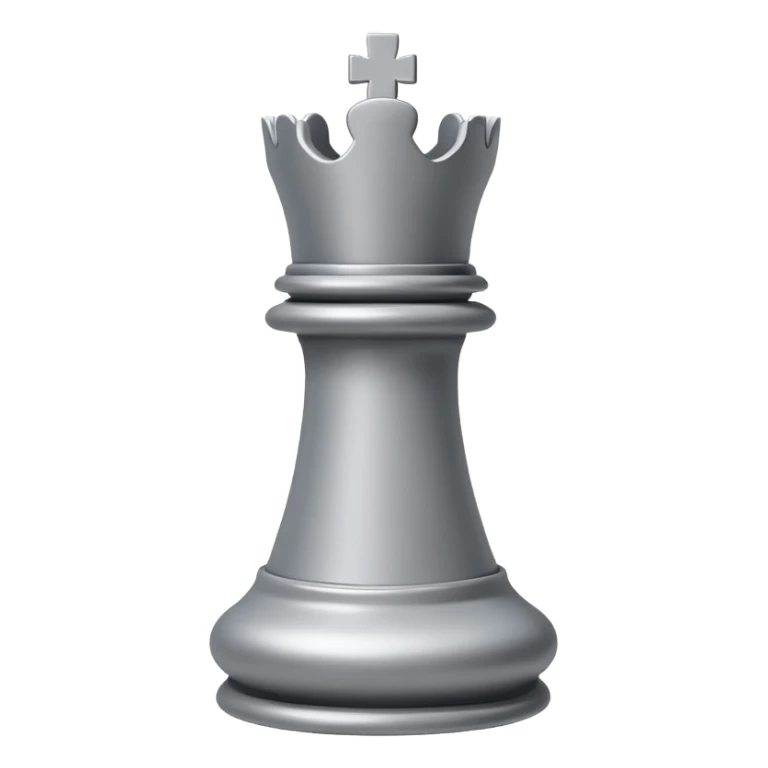 white rook chess piece, classic chess rook with castle features sticker