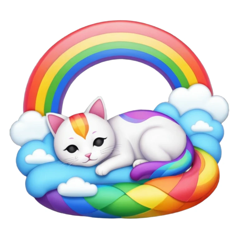 catnap and craftycorn past black rainbow sticker