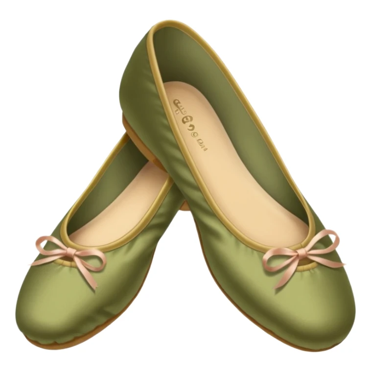 Khaki satin ballet shoes sticker