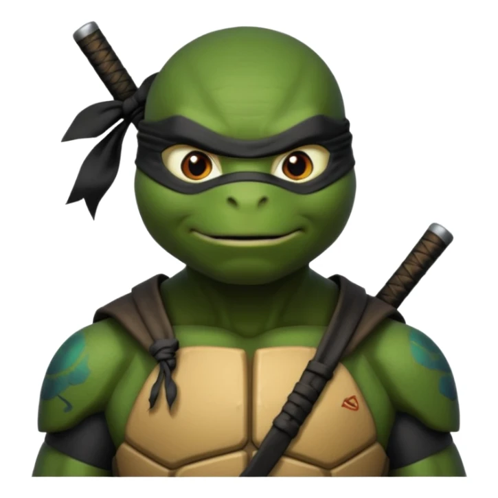 Teenage Mutant Ninja Turtles dressed in black ninja attire sticker