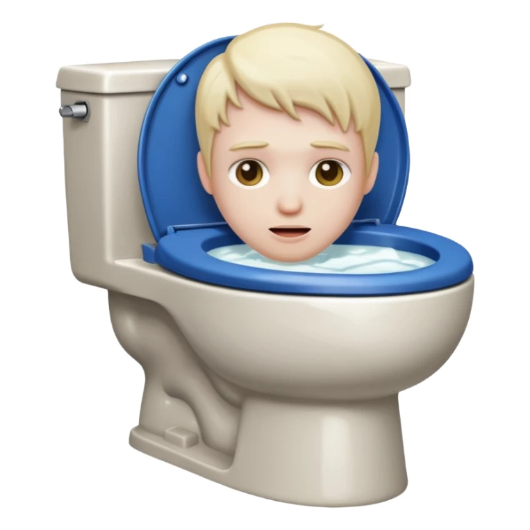 Head in a toilet sticker