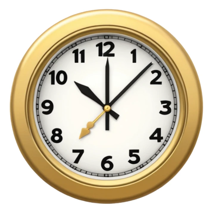 clock with with hand point at 3pm sticker