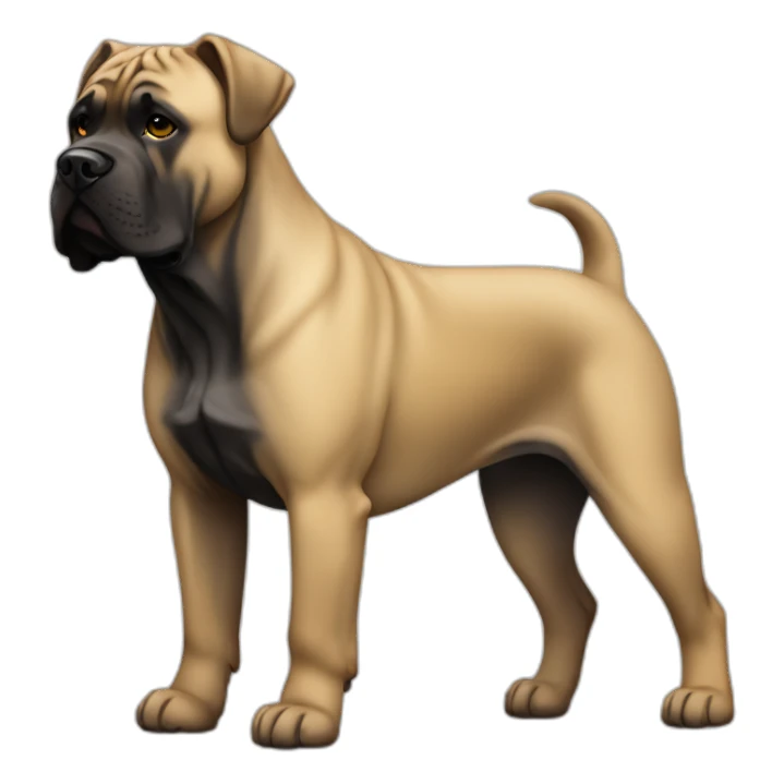 dog Cane Corso color fawn full body sticker