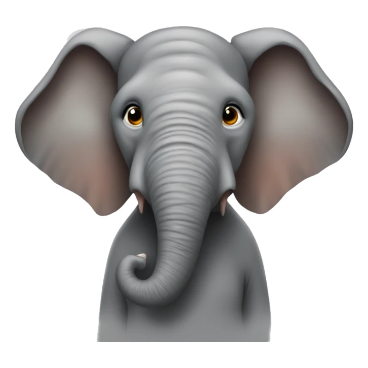 Elephant cover his face by his ears  sticker
