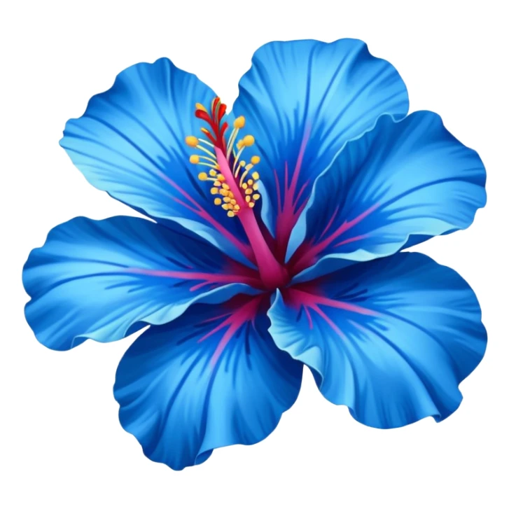 blue flower hibicuss sticker