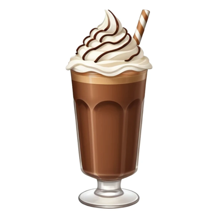 nutella frappe  with whipped cream sticker