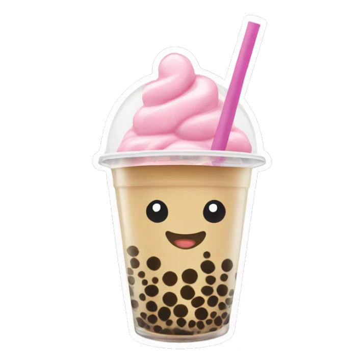 Bubble tea sticker