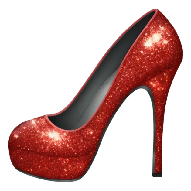 A pair of sparkling red high heels  sticker