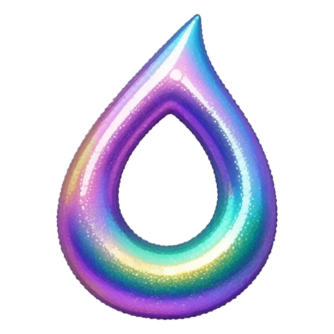 Iridescent big giant glistening glossy sparkly shiny glittery scenic thing sticker